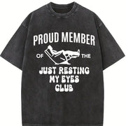Dad Just Resting My Eyes Vintage Washed T-Shirt in Black