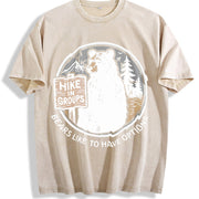 Hike in Groups Bears Like to Have Options Vintage Washed T-Shirt in Beige