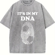 It's in My DNA Fingerprint Vintage Washed T-Shirt in Gray