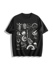 Stevie Nicks Tracklist Cotton T-Shirt in Black