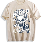 Grunge for Dad for Retro-revival Vintage Washed T-Shirt in Beige