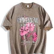Emotional Support Husband\ Vintage Washed T-Shirt in Brown