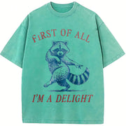 First of All vintage washed oversized T-shirt in Blue