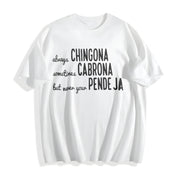 Mexican Spanish Chingona Cotton T-Shirt in White