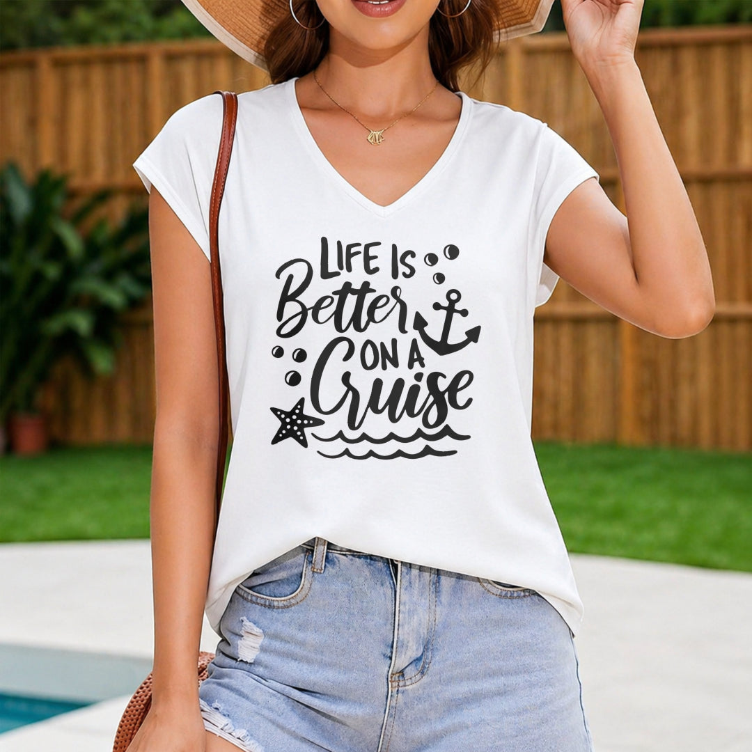 LIFE IS Better Leisure S I-vest Women's Color Cotton Tank Top in White