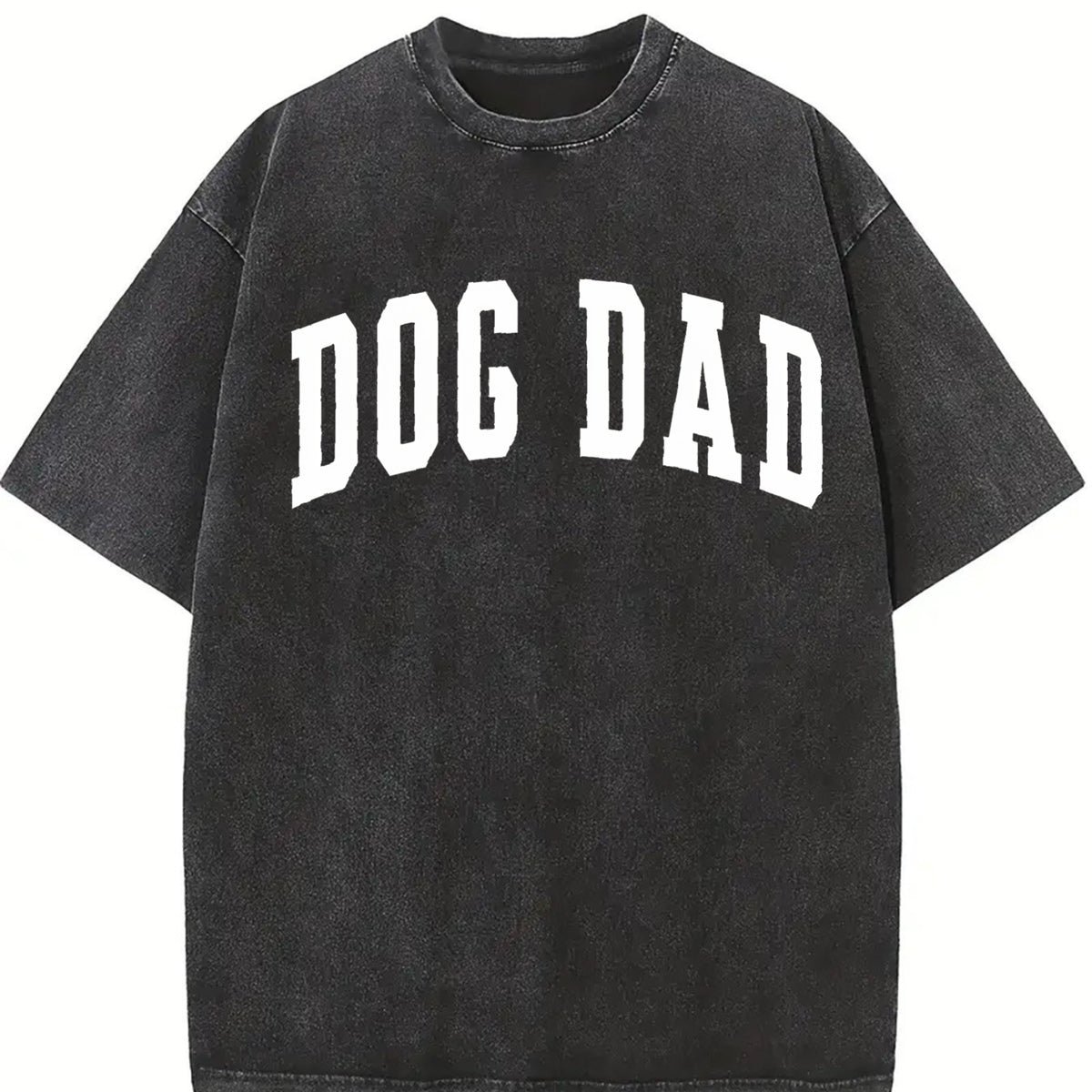 Dog Dad for Fathers Day Dog Lover Vintage Washed T-Shirt in Black