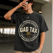 Dad Tax Foodie Vintage Washed T-Shirt in Black