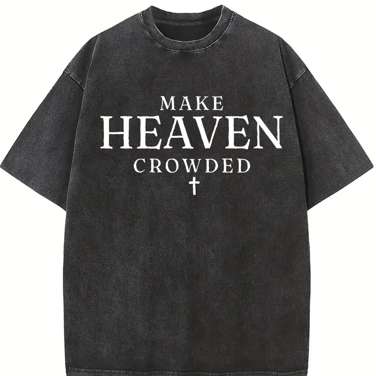 Make Heaven Crowded Vintage Washed T-Shirt in Black