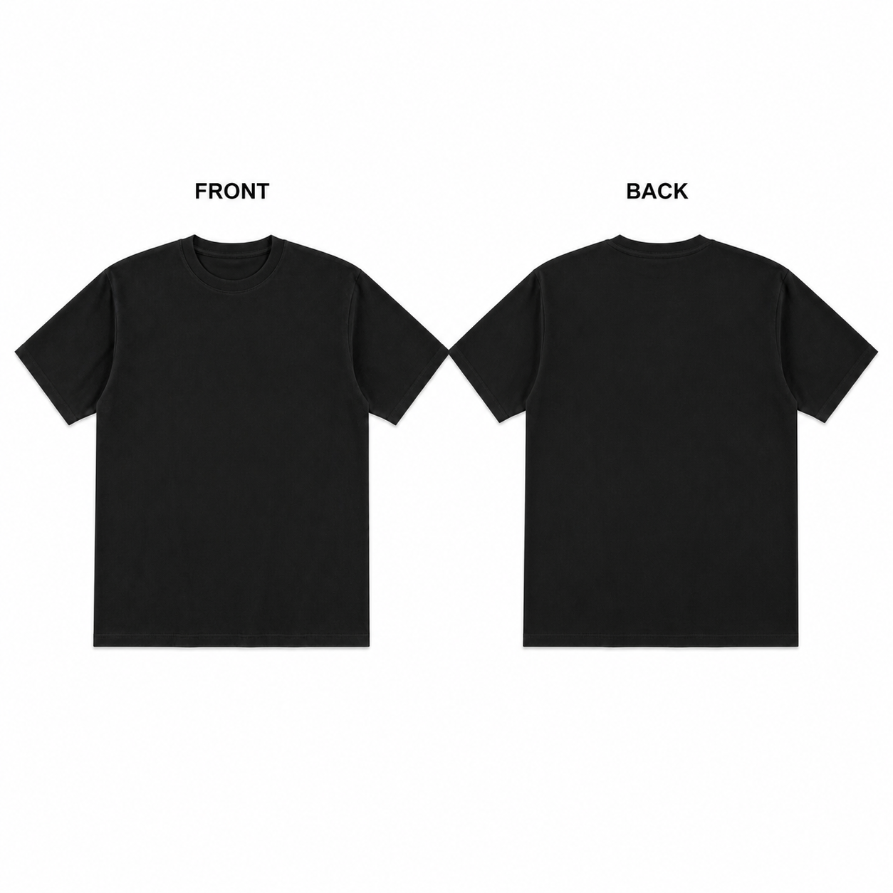 Front and back of Custom Front & Back Printed T-Shirt – Personalized Double-Sided 100% Cotton Unisex Tee