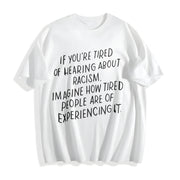 Anti-racism Statement Cotton T-Shirt in White