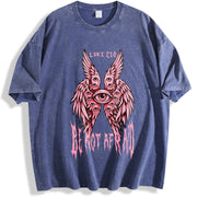Be Not Afraid Luke 2:10 Angel -BLACK FRIDAYVintage Heavy vintage washed oversized T-shirt in Blue