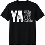 Y’all Retro Country Cotton T-Shirt in Black