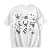Silly Goose Plumber Cotton T-Shirt in White