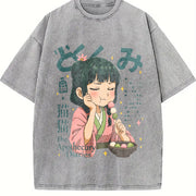 SDScMao Mao's Apothecary Diaries Anime Remedies Medicine vintage washed oversized T-shirt in Gray