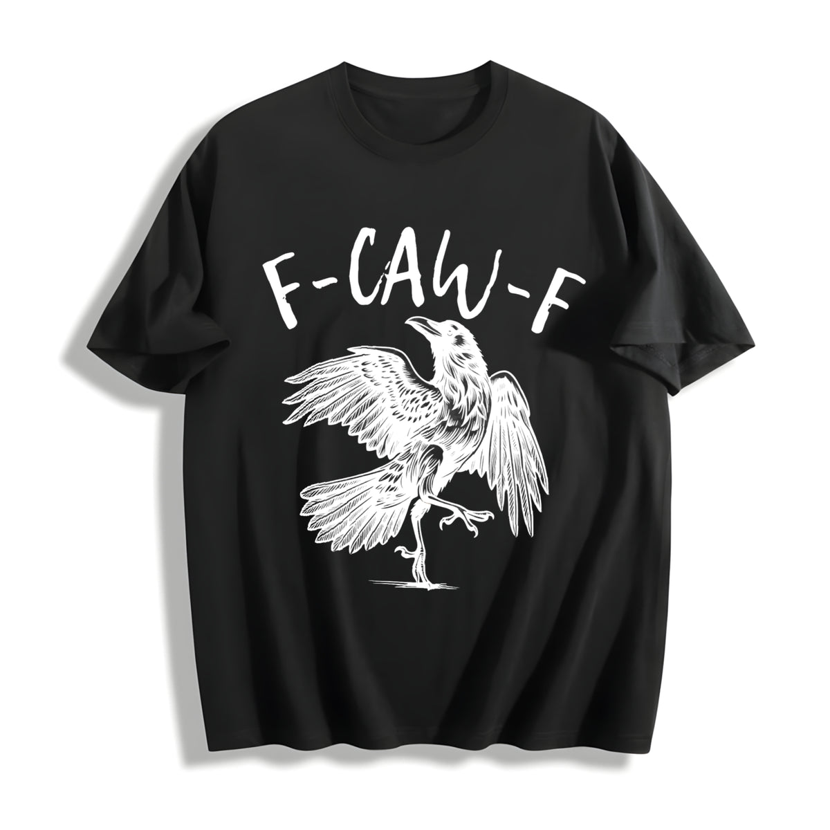 F-caw-f Halloween Cotton T-Shirt in Black