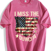 I Miss the American Flag Vintage Washed T-Shirt in Red