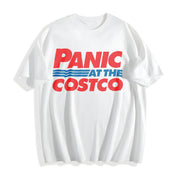 Panic at the Costco Cotton T-Shirt in White