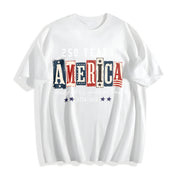 Christian American Flag Cotton T-Shirt in White