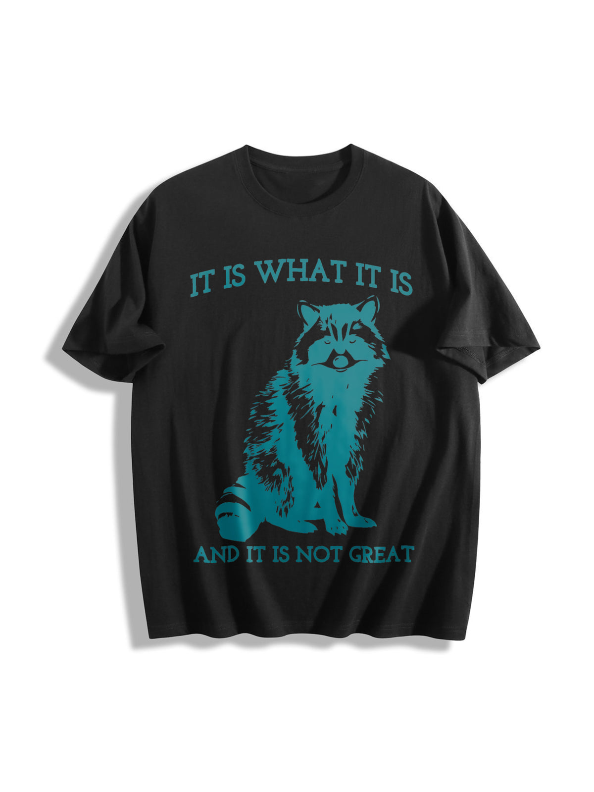 It Is What It Is and It Is Not Great Cotton T-Shirt in Black