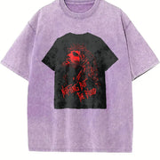 Christian Crown of Thorns Vintage Washed T-Shirt in Purple
