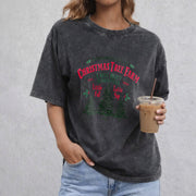 Griswold Christmas vintage washed oversized T-shirt in Black