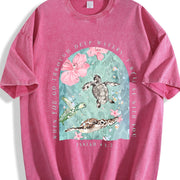 I Will Be with You Vintage Washed T-Shirt in Red