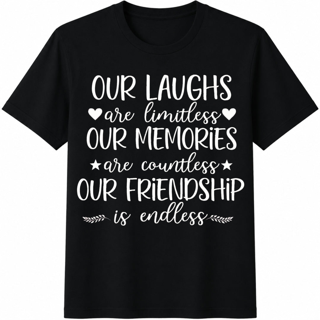 Best Friends Matching Cotton T-Shirt in Black