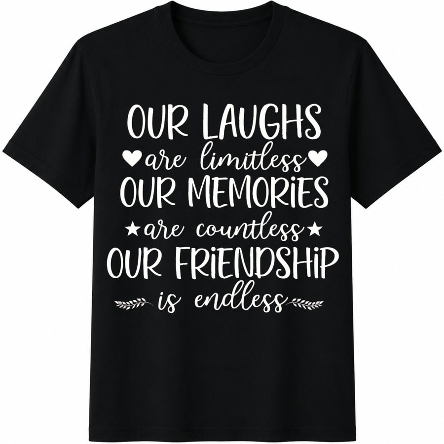 Best Friends Matching Cotton T-Shirt in Black