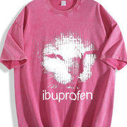 Premium Ibuprofen Cat Meme Vintage Washed T-Shirt in Red