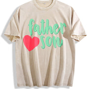 Father Loves Son Vintage Washed T-Shirt in Beige