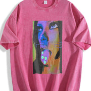 PS2 Ad Campaign Y2k Gaming Vintage Washed T-Shirt in Red