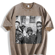 Juice 90old-JUICE 90 338288 Collection Black PR vintage washed oversized T-shirt in Brown