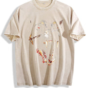 Wolf Head Vintage Washed T-Shirt in Beige