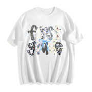 First Grade Teacher Cotton T-Shirt in White