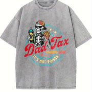 Dad Tax Making Sure It's Not Poison Fathers Day Vintage Washed T-Shirt in Gray
