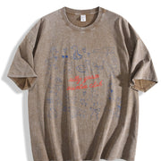 Cute Auntie Aunt Silly Goose Auntie Vintage Washed T-Shirt in Brown