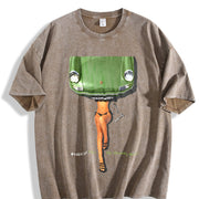 The Dream Model 911 Vintage Washed T-Shirt in Brown