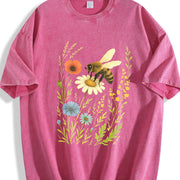 A Stylish Made from Pure Vintage Washed T-Shirt in Red