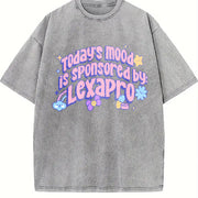 Today's Mood Is Sponsored by Lexapro Vintage Washed T-Shirt in Gray