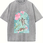 I Will Be with You Vintage Washed T-Shirt in Gray