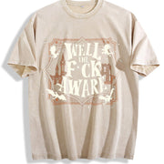 Xaden Riorson Fourth Wing Dragon Rider Quote vintage washed oversized T-shirt in Beige