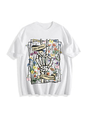Good Energy Is Contagious Cotton T-Shirt in White