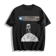 Premium Tung Sahur Motion at Your Front Door Meme Cotton T-Shirt in Black