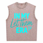 In My Let Them Era Vintage Washed Tank Top in Brown