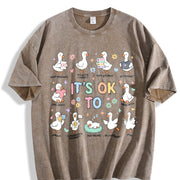 It’s OK to Be Different Kids Vintage Washed T-Shirt in Brown