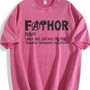 Fathor Fathers Day Vintage Washed T-Shirt in Red