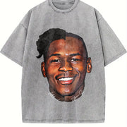 Anthony Edwards Wolves vintage washed oversized T-shirt in Gray
