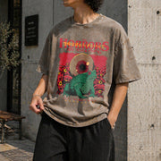 Horrors Are Never Ending Vintage Washed T-Shirt in Brown