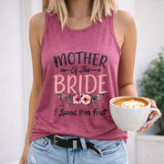 Mother of the Bride I Loved Her First Women's Color Cotton Tank Top in Red