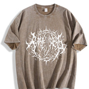 Death Metal Sphere Vintage Washed T-Shirt in Brown